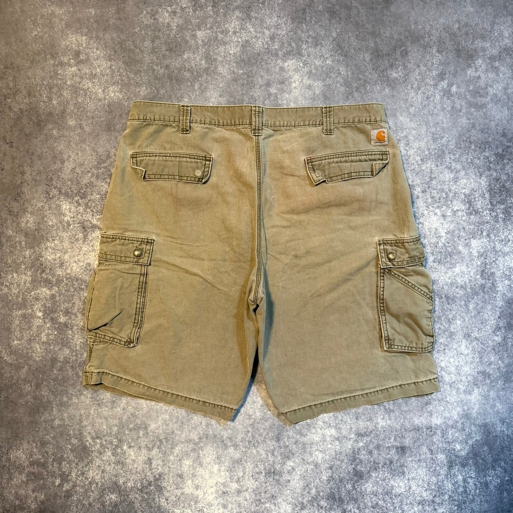 Carhartt Mens Relaxed Fit Cargo Shorts Green Size 42‎ Cotton Canvas